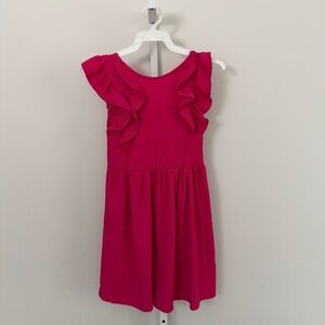 Zara Charming Pink Ruffle Sleeve Kids Dress size 10 170cm
